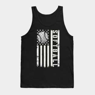 Softball American Flag Tank Top